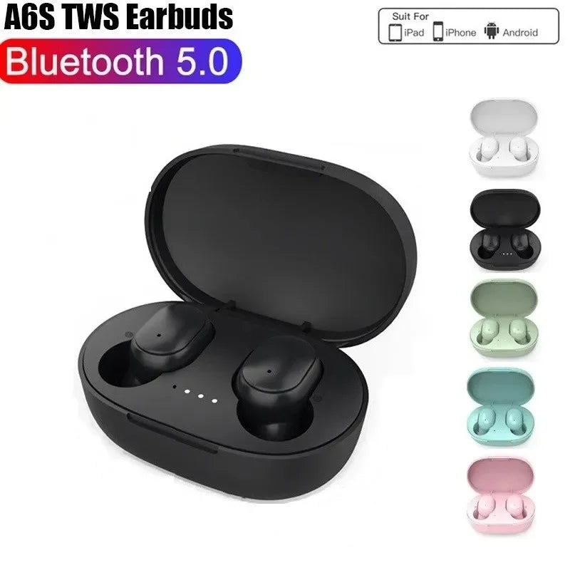 A6S TWS Earphones Wireless Bluetooth 5.1 Headphones Touch Control Earbuds With Mic