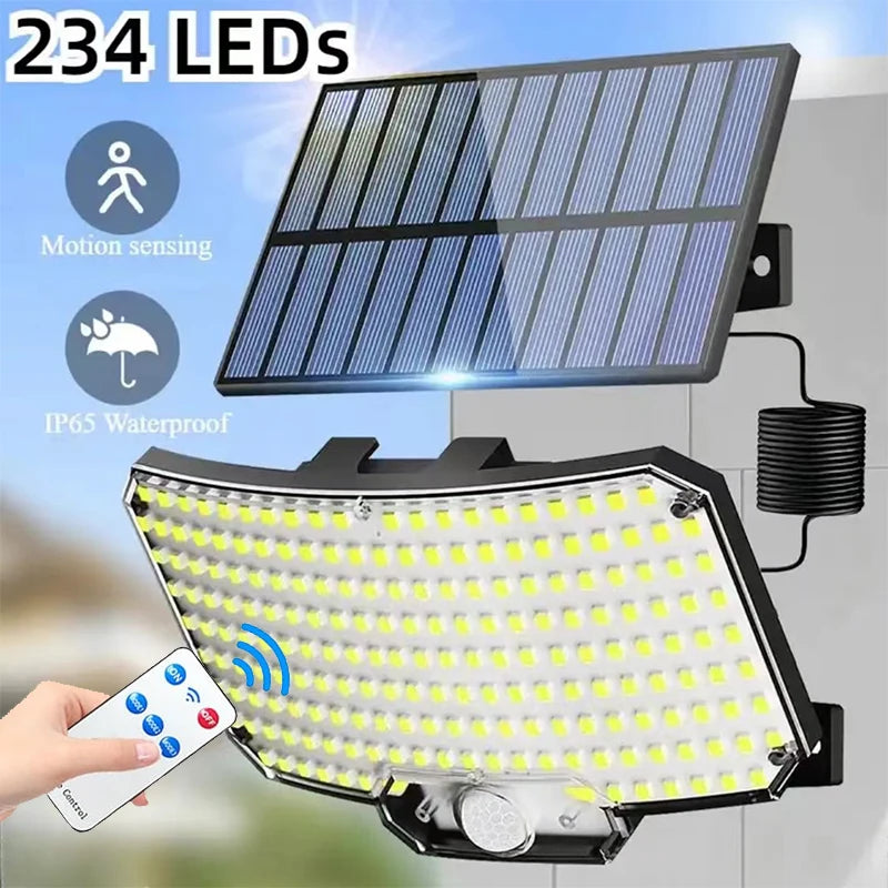 Solar Light Outdoor Super Bright Motion Sensor Solar Strong Power LED Garden Wall Lamp
