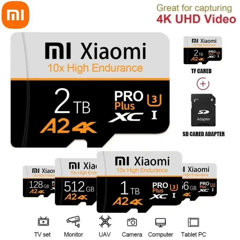 Xiaomi High Speed Memory Card 1TB 2TB 128GB 256GB TF Card For Camera Surveillance Devices