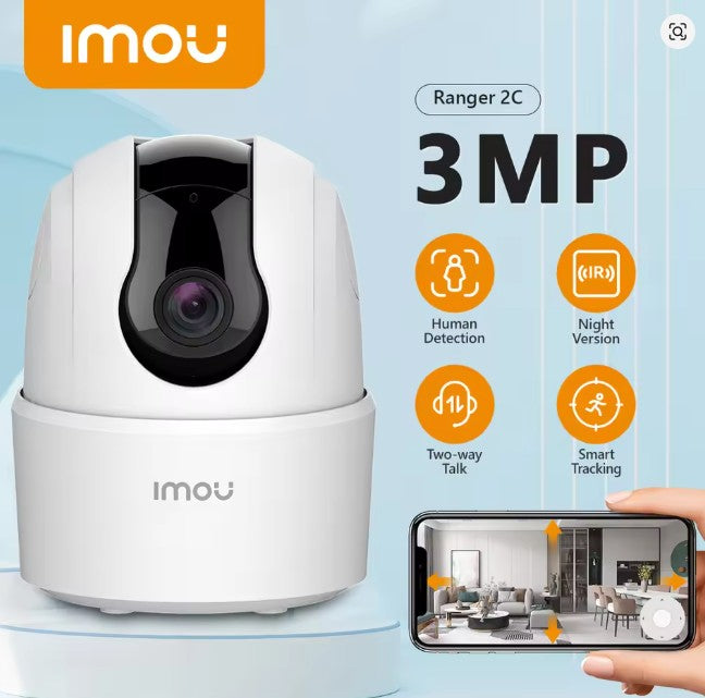 IMOU Ranger 2C 3MP/5MP H.265 Wi-Fi Pan & Tilt Camera Pan & Tilt for 360° Coverage | Night Vision