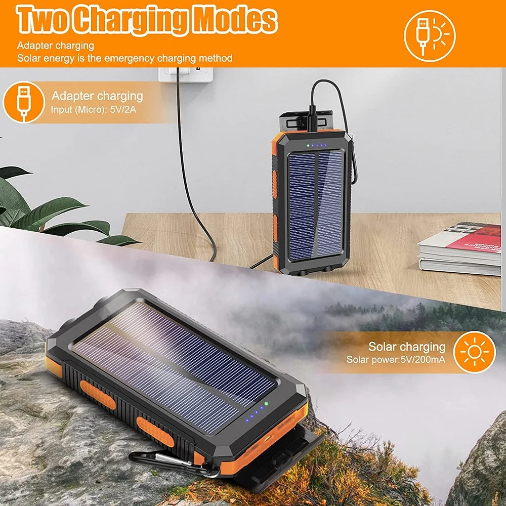 Solar Power Bank 80000mAh Portable Charging Powerbank