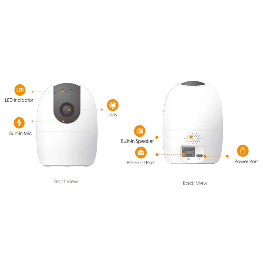 IMOU Ranger 2C 3MP/5MP H.265 Wi-Fi Pan & Tilt Camera Pan & Tilt for 360° Coverage | Night Vision