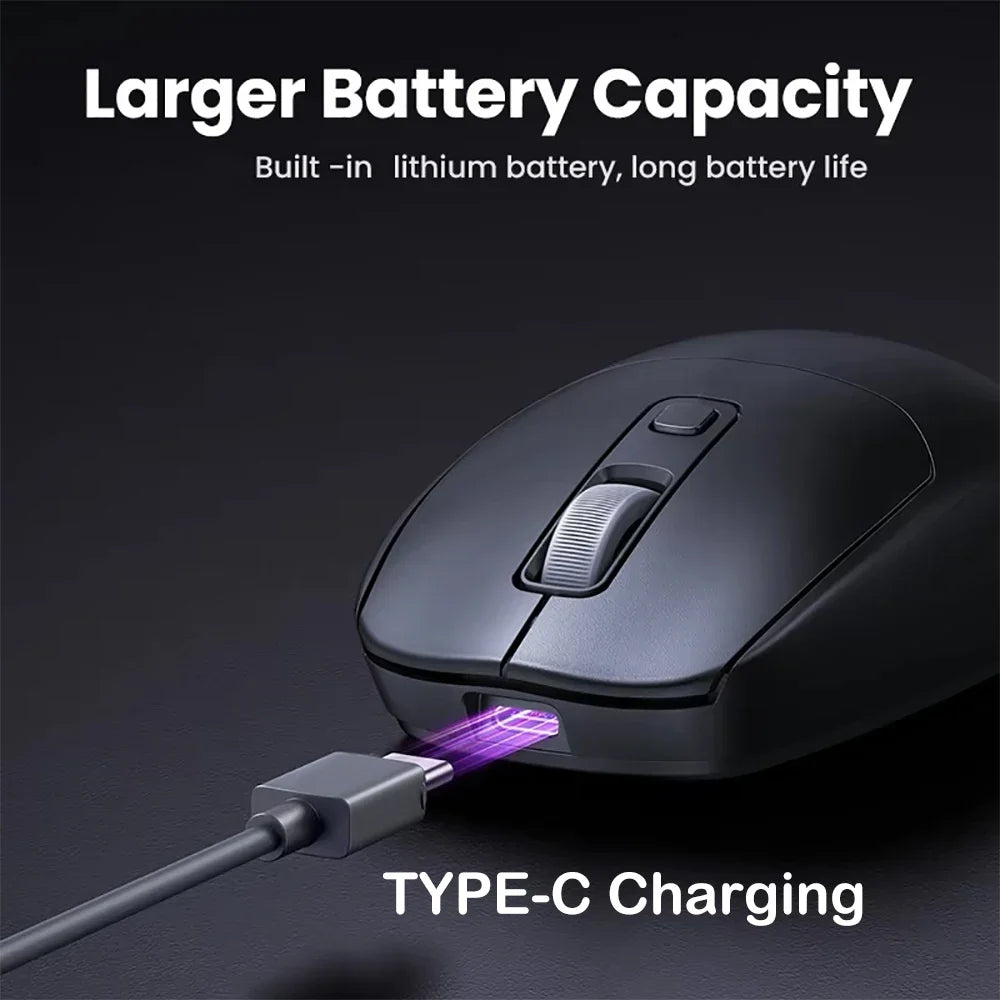 Bluetooth 5.2 Mouse 2.4G Wireless Mouse Dual-Mode Silent Mouse Rechargeable