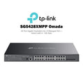 TP LINK L3 Managed Switch SG5428XMPP PoE++ Switch with 4 10G Slots