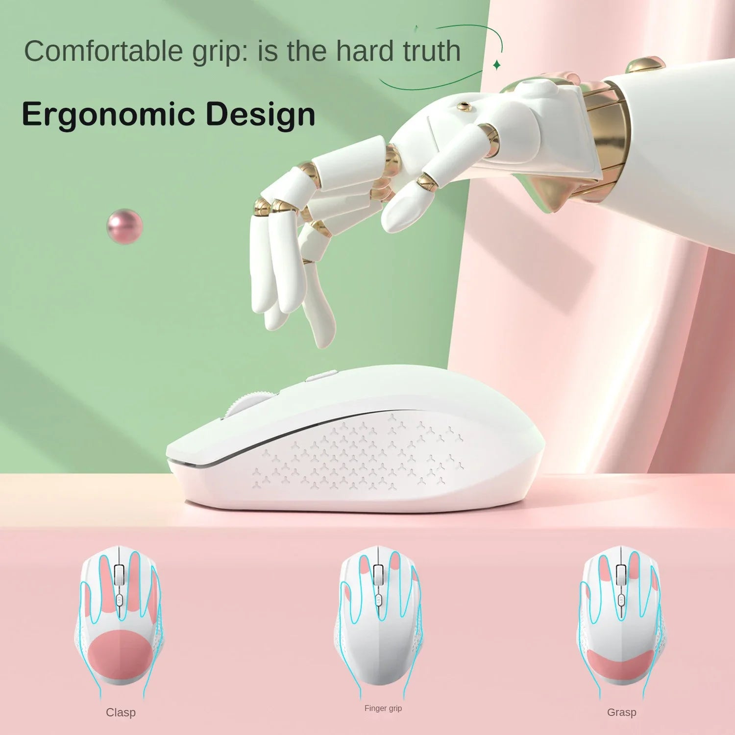 Bluetooth 5.2 Mouse 2.4G Wireless Mouse Dual-Mode Silent Mouse Rechargeable