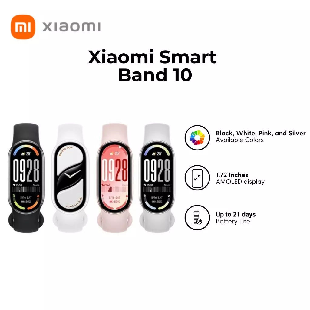 XIAOMI SMART BAND 10｜1.72" AMOLED display