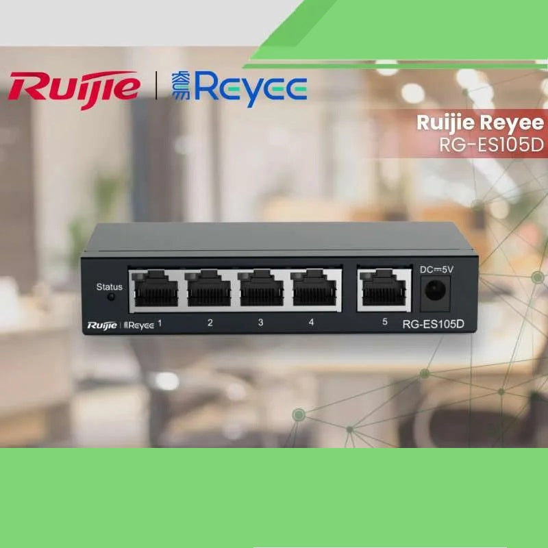 Ruijie Reyee RG-ES105D 5-Port 10/100Mbps Unmanaged Metal Switch